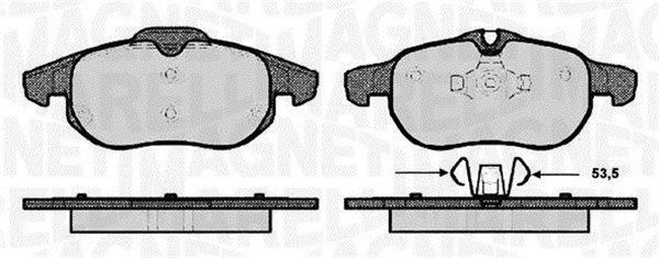 MAGNETI MARELLI stabdžių trinkelių rinkinys, diskinis stabdys 363916060588